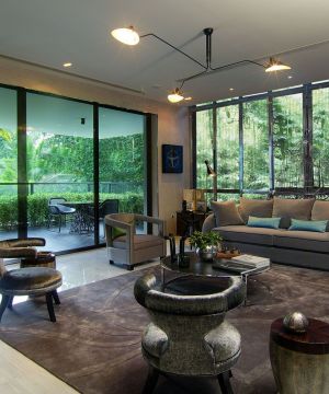 山区别墅客厅阳台装修效果图