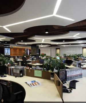 员工办公室吊顶造型装修效果图片大全 