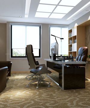 现代风格老板办公室装修设计案例图片