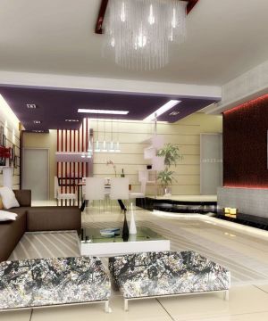 现代时尚装修风格客厅影视墙图