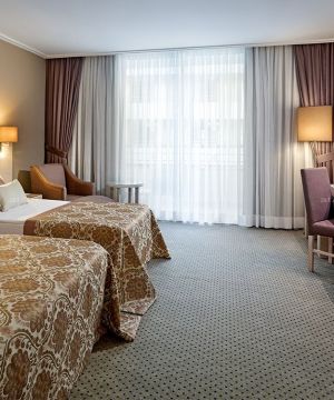 家庭宾馆咖啡色墙面装修效果图片