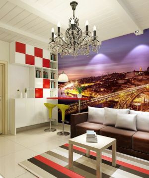 50平小户型客厅壁画装修案例