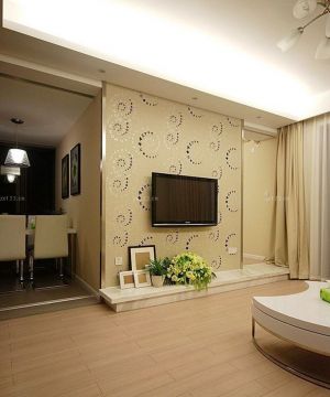 交换空间50平小户型电视墙设计效果图