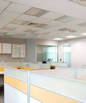 政府办公室办公隔断桌装修效果图