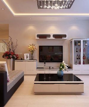 现代简约风格装修图片 客厅装修图片