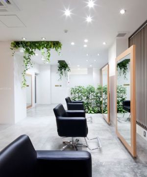 美发店室内吸顶灯装修效果图片大全