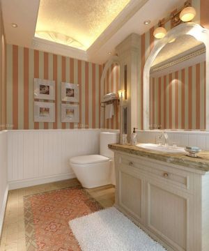 美式60平方房子卫生间装修效果图