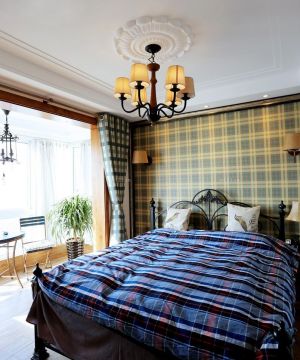 60平方房子格子壁纸装修效果图片