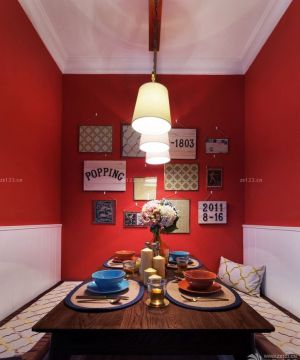 90平方两室两厅餐厅背景墙装修效果图片