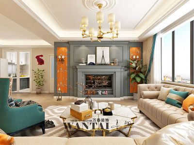 犁铧春秋美式145平四居室装修案例