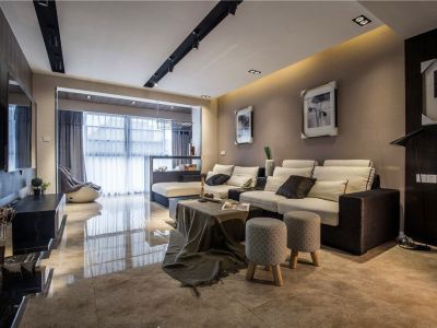 百福公寓现代123平三居室装修案例