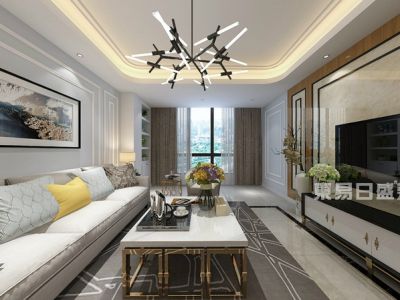 凯旋城120㎡混搭风格三居室装修案例