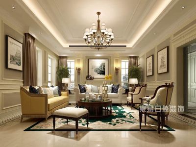 爱莲湖畔750㎡简美风格别墅装修案例