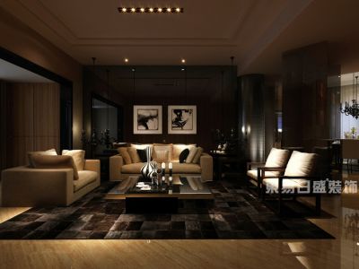 北湖一号170㎡现代前卫风格三居室装修案例