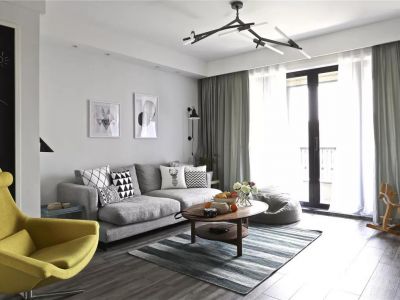 海连新天北欧风格136平三居室装修效果图