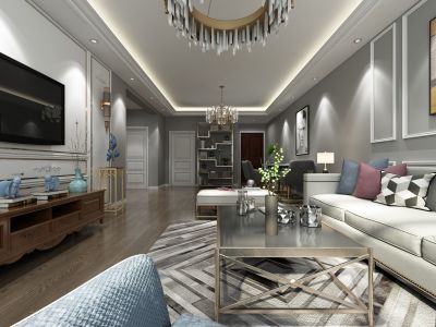93平米小户型现代风格装修设计效果图