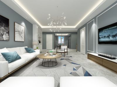 127平米小户型现代风格装修设计效果图