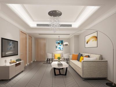 喜喜月子爱护机构1000平简约风装修设计效果图