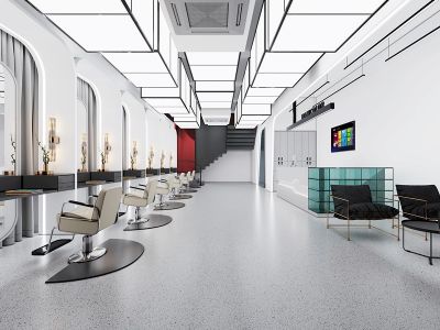 糖果造型200平米理发店装修案例