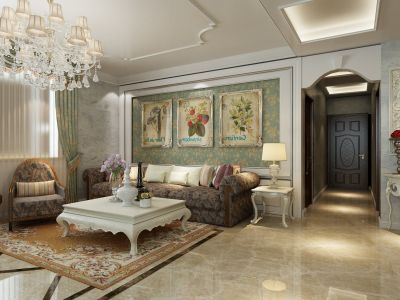 御景水城160平欧式风格装修案例