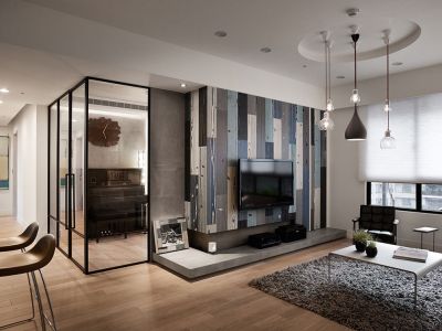 联投花山郡120平北欧风格三居室装修案例