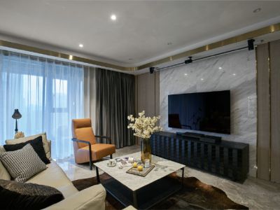 华城新天地120平现代风格装修设计效果图案例