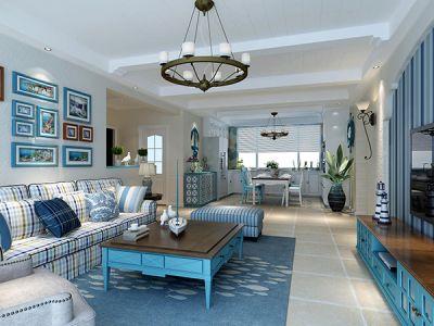 白鹭湾150平三居室地中海风格装修案例