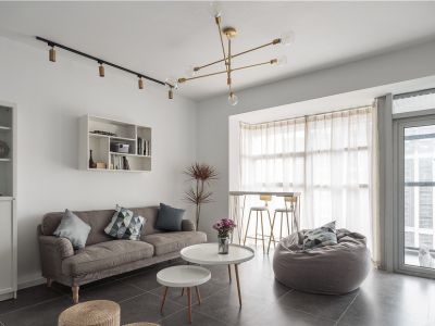 绿波华园二居82平简约风格装修案例