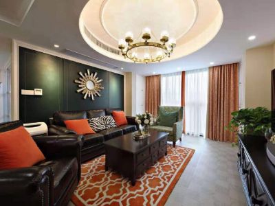 中海国际120平三居室潮流混搭风格装修案例