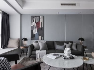 汇侨城120平三居室现代简约风格装修案例