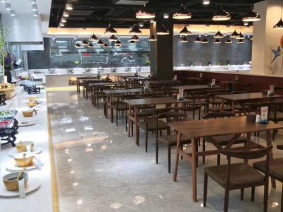 钟楼商厦海鲜自助400平米工业风格装修案例