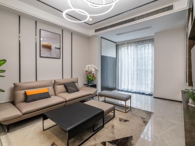 鹭岛之星130平三居室现代简约风格装修案例