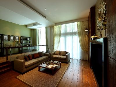 蓝光云报芙蓉园109平米现代风格三居室装修案例