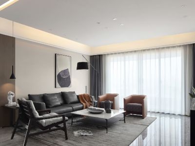 锦康富春御园现代风格147平米三居室装修设计案例