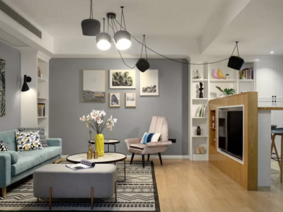 碧海明珠花园北区90平米北欧极简二居室装修案例