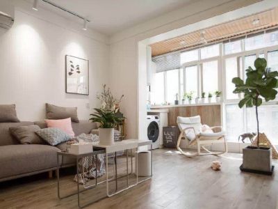 幸福名苑99平米北欧简约风二居室装修案例