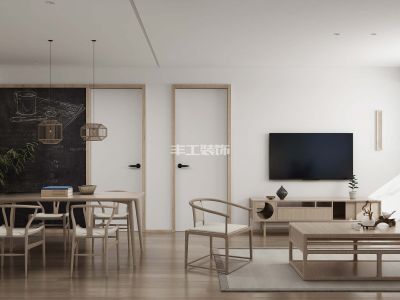 五岭国际新东方风格134平米装修案例