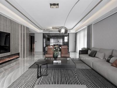 银河名苑120㎡现代简约风三居室装修案例