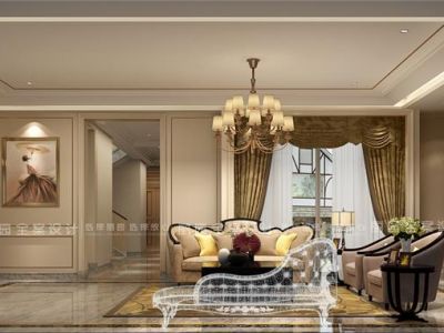 西锦御园500㎡欧式风格别墅装修案例