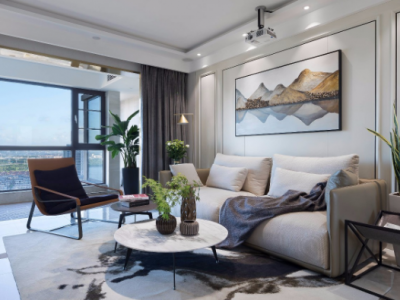 香格里拉花园100㎡现代简约风三居室装修案例