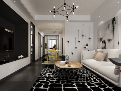 金田大厦88㎡北欧简约风二居室装修案例