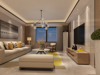 天韵水岸135㎡现代简约风四居室装修案例