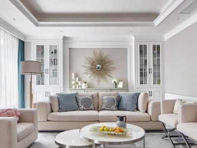 银海苑120㎡欧式风格三室两厅装修案例