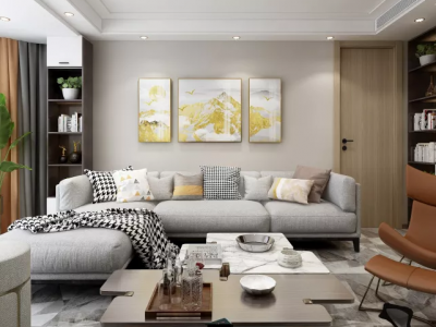 三水润园116㎡现代简约风格三居室装修案例