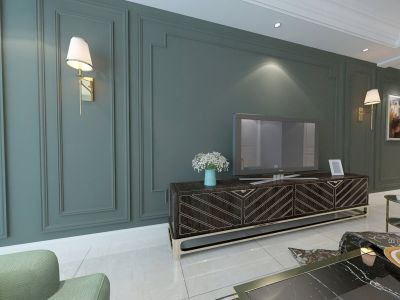 富恒国际140㎡轻奢美式风格二居装案例