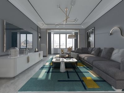 东方领海136㎡现代简约风格装修案例