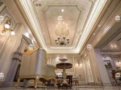 牡丹江铂芙艺术壁材欧式风格三室两厅装修案例样板间