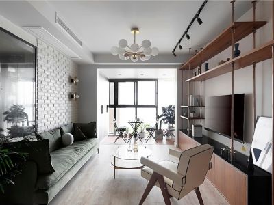 碧海明珠花园100平北欧极简三居室装修案例