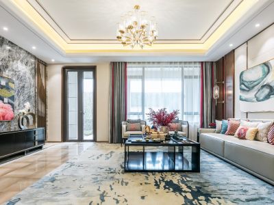 碧桂园新城之光156平米新中式风格三居室装修案例