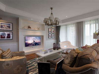 君胜熙珑山143平米美式风格装修案例